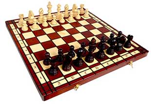 Деревянные шахматы - фото
